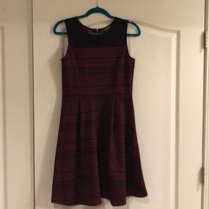 Black and Burgundy Dress